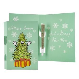 Postal de Navidad "Merry Juana"