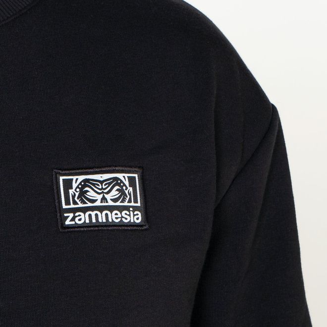 Sudadera Negra Con Capucha Y Relieve - Zamnesia